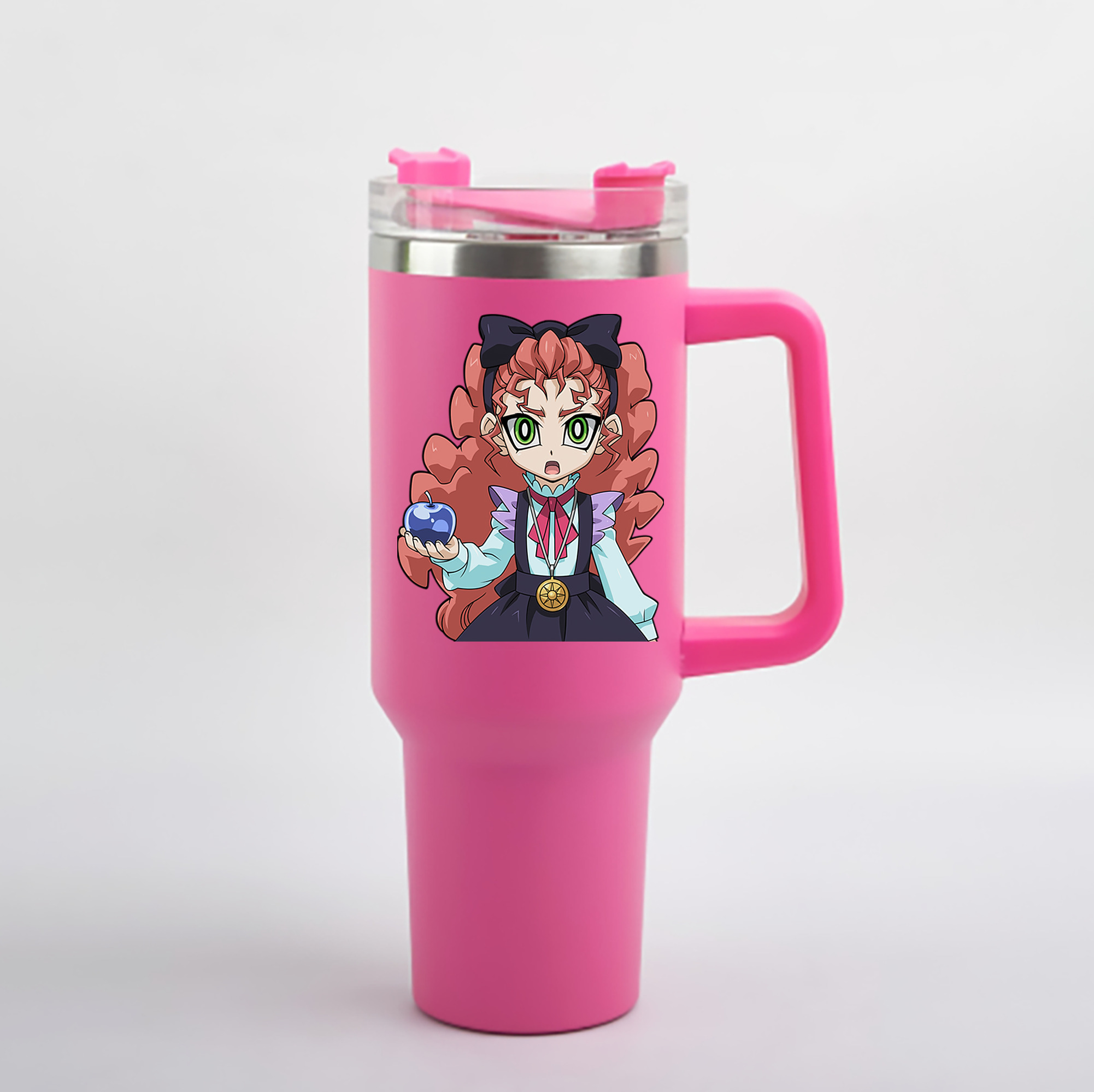 （画像用） 遊☆戯☆王 Yu-Gi-Oh! 1200mL車用タンブラー - クリスタルステッカー（プラスチックストロー付き）
